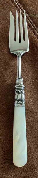 Pearl Handle Flatware 2 (Sterling) Pearl Handle Individual Dessert Fork by World Brand