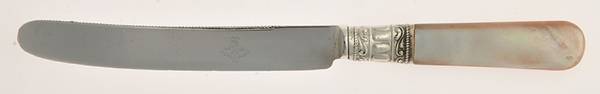 Pearl Handle Flatware 2 (Sterling) Individual Pearl Handle Orange Knife by World Brand