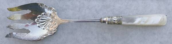 Pearl Handle Flatware 2 (Sterling) Pearl Handle Large Cold Meat Fork by World Brand