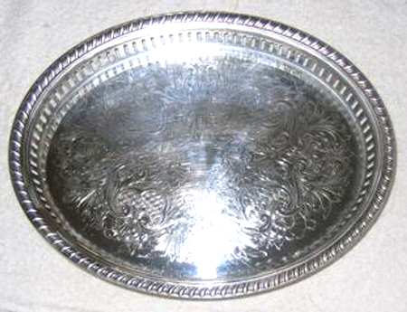 992 (Silverplate, Hollowware) Silverplate Gallery Tray by W & S Blackington Co