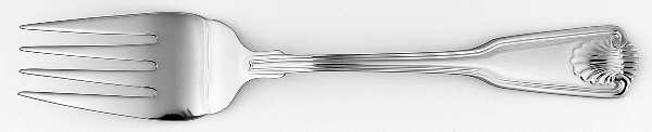 Royal Shell (Stainless) Medium Solid Cold Meat Serving Fork