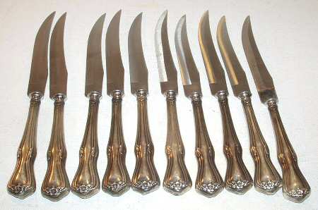 WOX2 (Sterling) Individual Steak Knife Hollow Handle by Wolfenden Silver Co