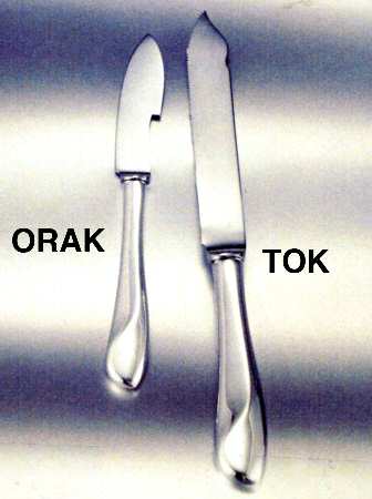 Hoffman (Sterling, 1902) Orange Knife with Stainless Blade