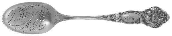 Floral Series #1 (Sterling) Souvenir Spoon (Five O'Clock Spoon)