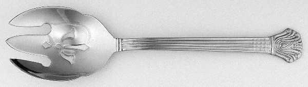 Charlemagne (Stainless) Pierced Tablespoon (Serving Spoon) by Wallace Silver