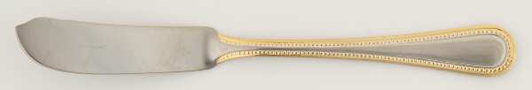 Regal Pearl (Stainless, Gold Accent) Flat Handle Master Butter Knife