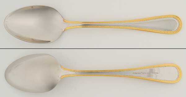 Regal Pearl (Stainless, Gold Accent) Tablespoon (Serving Spoon)