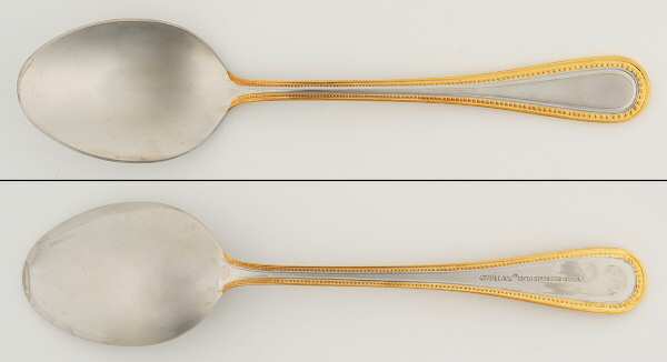 Regal Pearl (Stainless, Gold Accent) Oval Place Soup Spoon