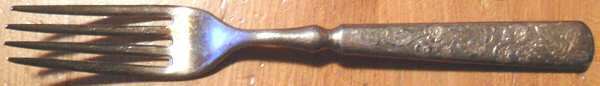 WAS221 (Silverplate) Indented Solid Handled Fork