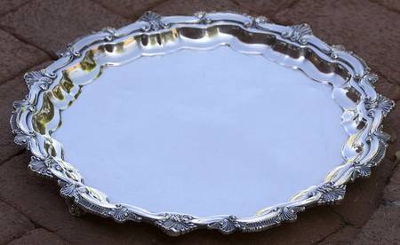 246 (Silverplate, Hollowware) 11" Round Tray by W & S Blackington Co
