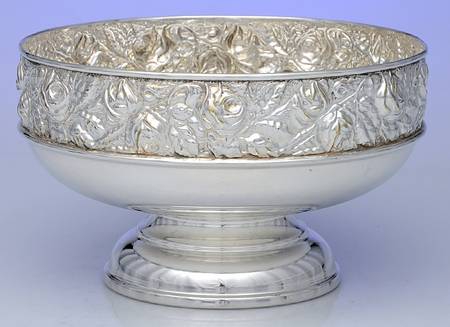 Silverplate Hollowware 7" Round Footed Centerpiece