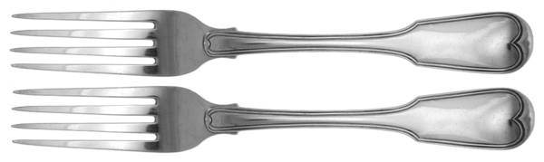 Fiddle (Sterling, 1814) (Set of 2) Fork by William Eley & William Fearn