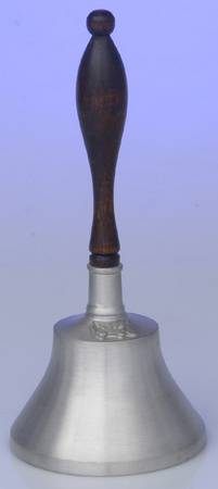 Pioneer (Pewter, Hollowware) Bell with Wood Handle