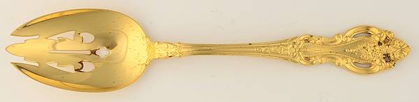 Golden Grand Victorian (Sterling) Pierced Tablespoon (Serving Spoon)