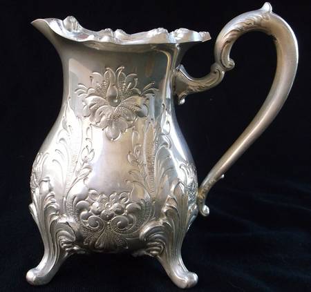 45 (Hand Chased, Silverplate, Hollowware) Creamer by W & S Blackington Co