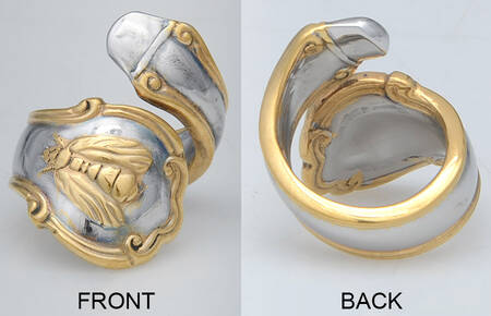 Gold Napoleon Bee (Stainless) Finger Ring (Provide Size) HC