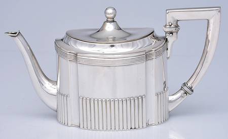 61607 (Sterling, Hollowware) Demi Teapot by Wilhelm Binder
