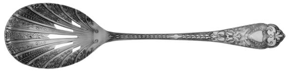 W1A4 (Silverplate) Pierced Solid Serving Spoon