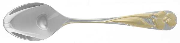 Adena (Stainless, Gold Accent) Five O'Clock Teaspoon