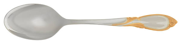 Cache (Stainless-Gold Accent) Place/Oval Soup Spoon
