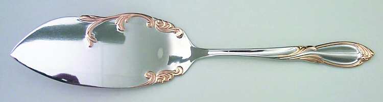 Cache (Stainless-Gold Accent) Solid Pastry Server
