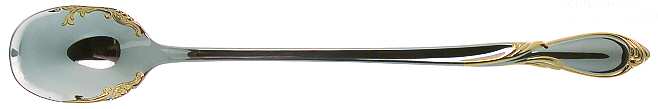 Cache (Stainless-Gold Accent) Iced Tea Spoon