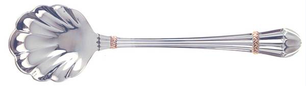 Carouselle-Gold (Stainless, Gold Accent) Sugar Shell Spoon