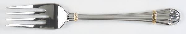 Carouselle-Gold (Stainless, Gold Accent) Individual Salad Fork