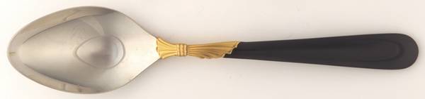 Lindi (Stainless-Black Handle-Gold Accent) Teaspoon