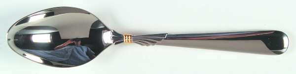 Lindi (Stainless, Gold Knot Accent) Place/Oval Soup Spoon