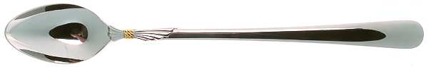 Lindi (Stainless, Gold Knot Accent) Iced Tea Spoon