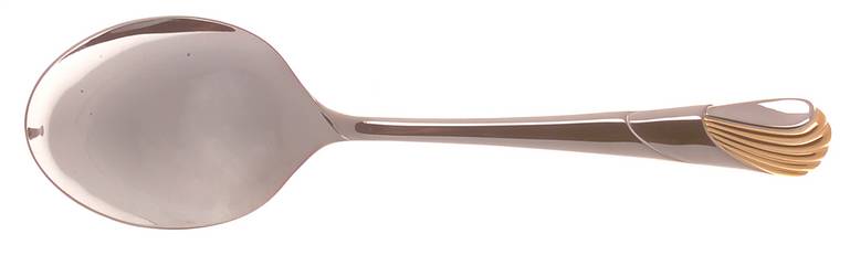 Seawinds (Stainless-Gold Accent) Solid Serving Spoon