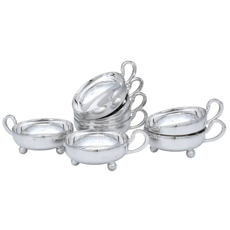 Silverplate Hollowware Set of 8 Individual Dessert Bowls
