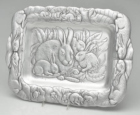 Bunnies (Aluminum, Hollowware) 18" Rectangular Platter