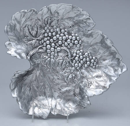 Grape (Aluminum, Hollowware) Tray for Chip & Dip Set by Arthur Court