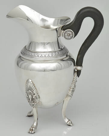 Malmaison-Beauharnais (Silverplate, Hollowware) Creamer with Black Handle