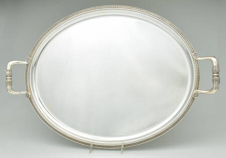 Malmaison-Beauharnais (Silverplate, Hollowware) Large Silverplate Waiter Tray