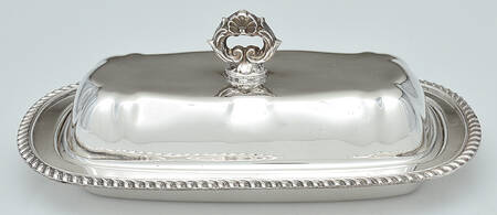Silverplate Hollowware 1/4 Pound Covered Butter Dish