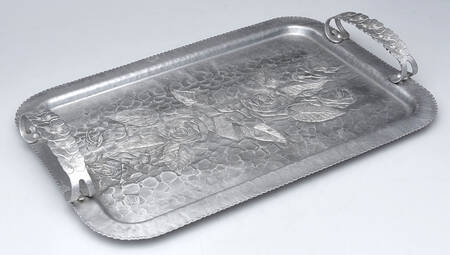 Wild Rose (Aluminum, Hollowware) 18" Rectangular Handled Tray