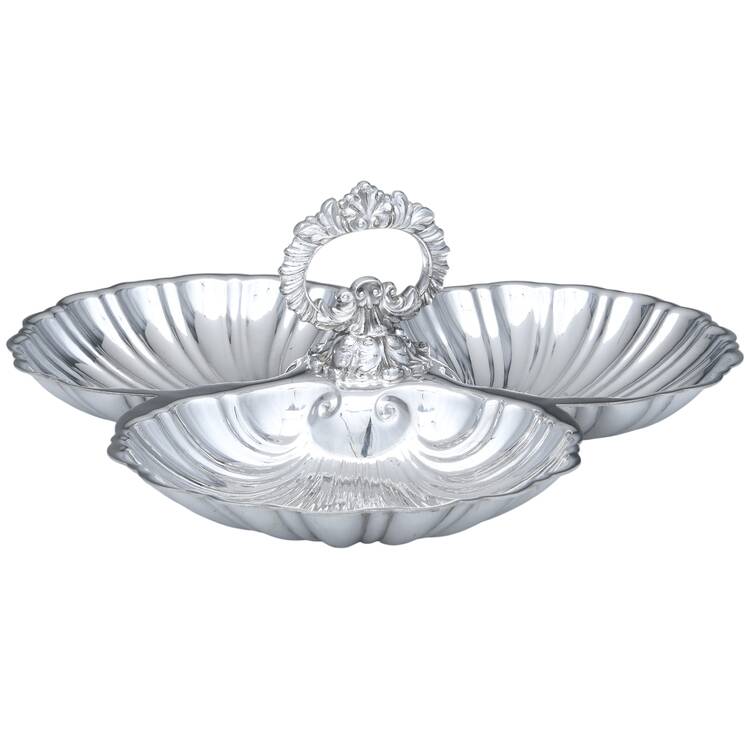 Silverplate Hollowware Silverplate 3-Shell Bon Bon