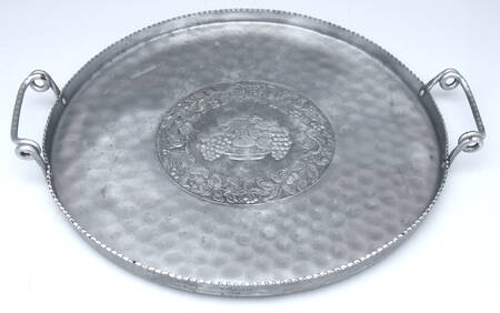 Aluminum Hollowware 15" Handled Round Tray