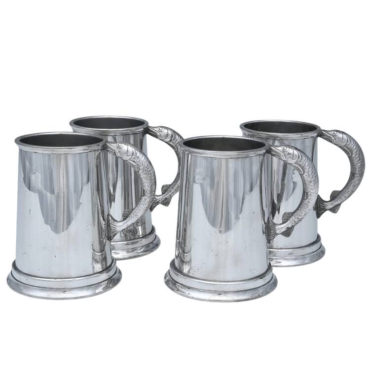 E7P1 (Pewter, Hollowware) Tankard - Set of 4