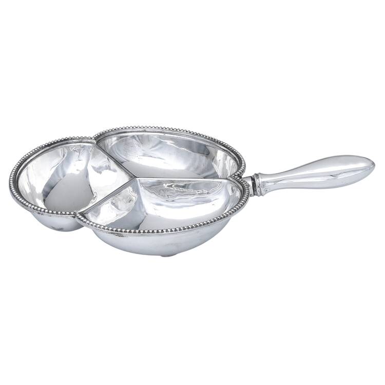 7006 (Silverplate, Hollowware) 3 Part Trefoil Divided Vegetable No Lid by Henry Wilkinson & Co