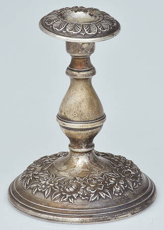 Repousse-Full Chased-Hand Chased Weighted Candleholder