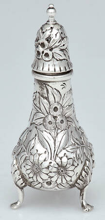 Repousse-Full Chased-Hand Chased Salt Shaker