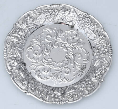 Repousse-Full Chased-Hand Chased Coaster