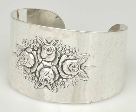 Stieff Rose (Sterling, 1892, Hollowware) Cuff Bracelet