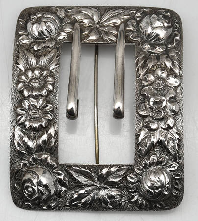Stieff Rose (Sterling, 1892, Hollowware) Belt Buckle/Pin