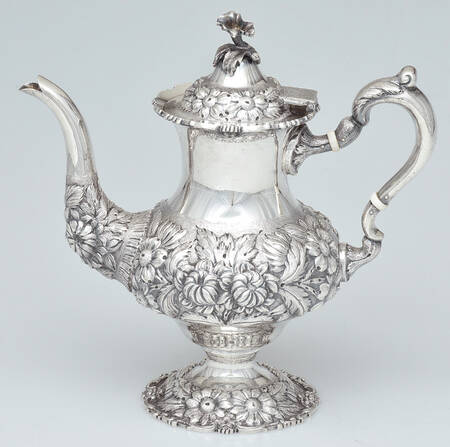 Stieff Rose (Sterling, 1892, Hollowware) Teapot