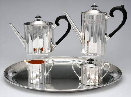 Colonial Classic (Plated, Hollowware) 6-Piece Silverplate Tea Set (PCP, PTP, PCR, PSU, PWTL, PWTLGL)